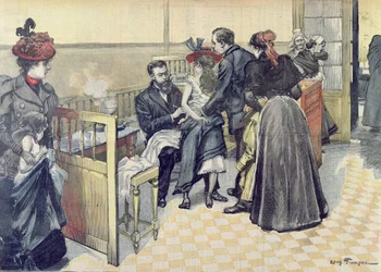 Anti-rabies vaccination at the Pasteur Institute, c.1900